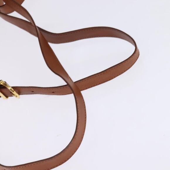 CELINE Macadam Canvas Backpack Pvc Leather Brown Gold - Picture 7 of 12